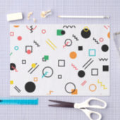 モダン,よくはしゃぐ,カッコいい,トレンディー，メンフィス幾何学的 薄葉紙 (クラフト)