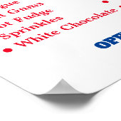 モダン アイスクリーム パーラー メニュー ポスター (角)