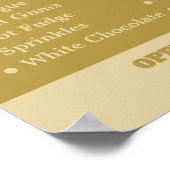 モダン アイスクリーム パーラー メニュー ポスター (角)