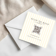 モダン アイボリー QRコード ウェディング オンライン RSVP