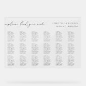 モダン アクリル 18 テーブル 結婚式 席次表 アクリルサイン (正面)