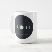 モダン・アストロジー - 火星、金星、木星、土星D コーヒーマグカップ (正面左)