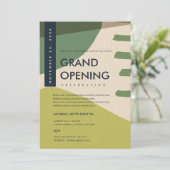 モダン・アブストラクト・アート ライムグリーン グランドオープニングイベント 招待状 (スタンド正面)