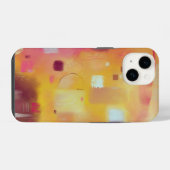 モダン アブストラクト イエロー iPhoneケース (裏面横)