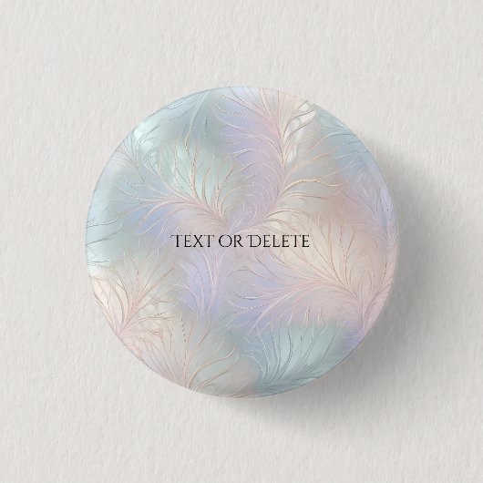 モダン アブストラクト イリデセント ボタン 缶バッジ (正面)