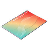 モダン アブストラクト ウェーブ デザイン | グラデーション ノートブック (左側)