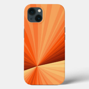 モダン アブストラクト オレンジ 赤 バニラ グラフィック フラクタル iPhone 13ケース