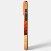 モダン アブストラクト オレンジ 赤 バニラ グラフィック フラクタル Case-Mate iPhoneケース (裏面 / 左)