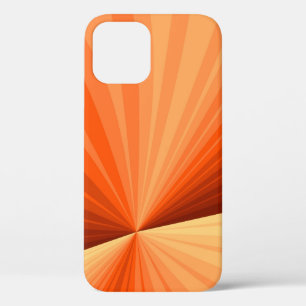 モダン アブストラクト オレンジ 赤 バニラ グラフィック フラクタル iPhone 12ケース