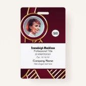 モダン アブストラクト カンパニー 社員 ID | ワインレッド バッジ (正面)