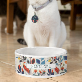 モダン アブストラクト スカンジナビア フローラル | モノグラム ボウル