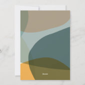 モダン アブストラクト セージ ティール フォト ハッピー ニュー イヤー シーズンカード (裏面)