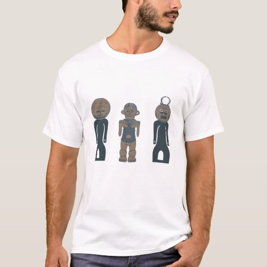 モダン・アブストラクト・フェイスアート Tシャツ (正面)