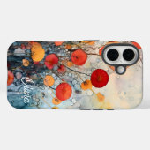 モダン・アブストラクト・フラワーズ 名前入り Case-Mate iPhoneケース (裏面 (横))