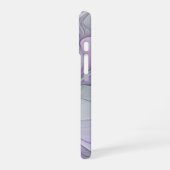 モダン・アブストラクト・フラワー・フラクタルアート iPhone 16ケース (左側面)
