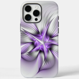 モダン・アブストラクト・フラワー ヴァイオレット フラクタルアート iPhone 16 PRO MAXケース