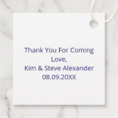 モダン アブストラクト レター A モノグラム パーソナライズド フェイバータグ (裏面)