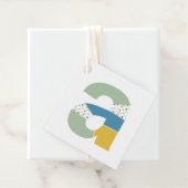 モダン アブストラクト レター A モノグラム パーソナライズド フェイバータグ (インサイチュ)