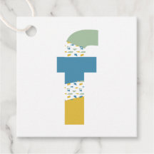 モダン アブストラクト レター F モノグラム パーソナライズド