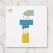 モダン アブストラクト レター F モノグラム パーソナライズド フェイバータグ (正面)