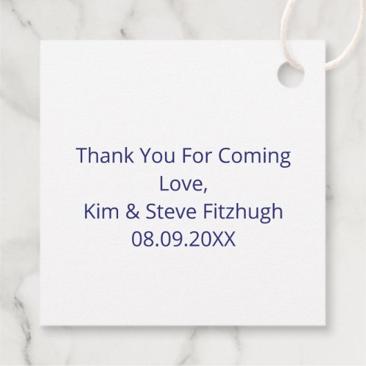 モダン アブストラクト レター G モノグラム パーソナライズド フェイバータグ (裏面)