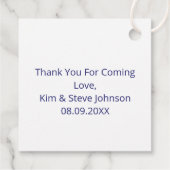 モダン アブストラクト レター J モノグラム パーソナライズド フェイバータグ (裏面)