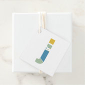 モダン アブストラクト レター J モノグラム パーソナライズド フェイバータグ (インサイチュ)