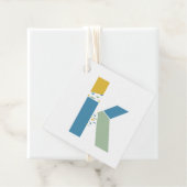 モダン アブストラクト レター K モノグラム パーソナライズド フェイバータグ (インサイチュ)