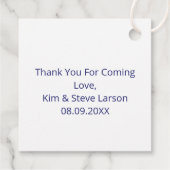 モダン アブストラクト レター L モノグラム パーソナライズド フェイバータグ (裏面)