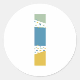 モダン アブストラクト レター L モノグラム パーソナライズド ラウンドシール