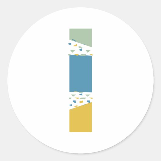 モダン アブストラクト レター L モノグラム パーソナライズド ラウンドシール (正面)