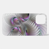 モダン・アブストラクト+恥ずかしがり屋のファンタジー人物 フラクタルアート Case-Mate iPhoneケース (裏面 (横))