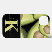 モダン・アボカド・モノグラム柄 Case-Mate iPhoneケース (裏面 (横))