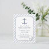 モダン アンカー 海のテーマのベビーシャワー招待状 招待状 (スタンド正面)