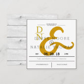 モダン&アンパクラシックンパサンド | 結婚s 招待状 (正面/裏面)