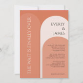  モダン アーチ ウェディング インビテーション I テラコッタ (正面)