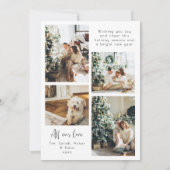 モダン アーチ フォト ホリデー カード (裏面)