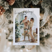 モダン アーチ フォト ホリデー カード