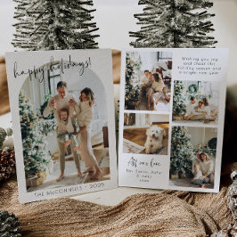 モダン アーチ フォト ホリデー カード