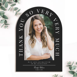 モダン アーチ 卒業 ありがとうカード 招待状