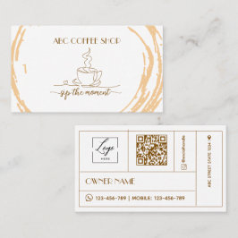 モダン+アーティザン LOGO QRコード カフェ 名刺