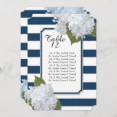 モダン アートデコ ホワイト ハイドランジア テーブル シーティング 招待状 (正面/裏面)