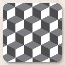 モダン、アーバンシンプルド・アーキテクチャ・キューブ・パターン コースター
