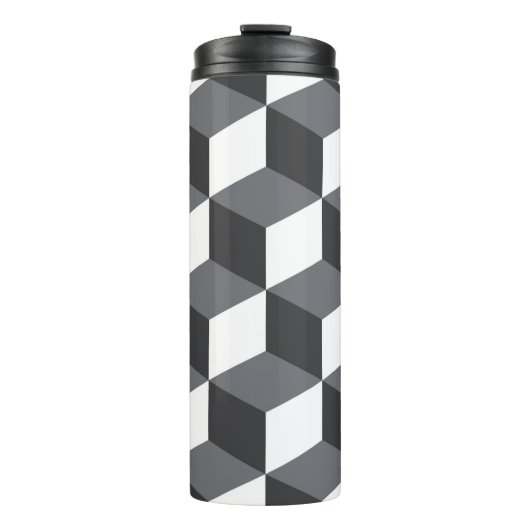モダン、アーバンシンプルド・アーキテクチャ・キューブ・パターン タンブラー (正面)