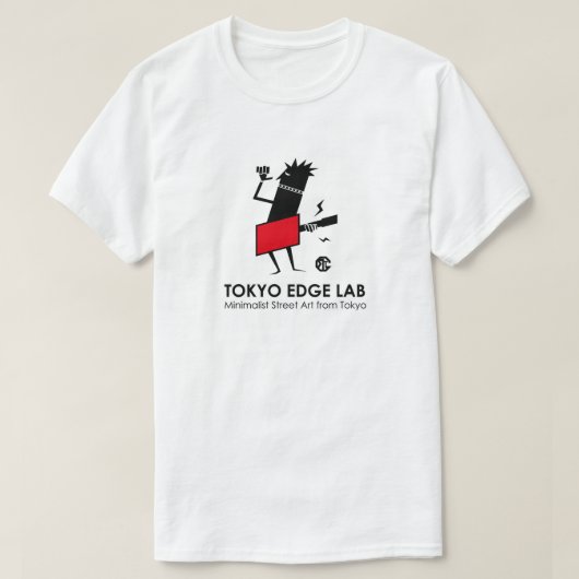 モダン アーバン ギタリスト グラフィック - Tokyo Edge Lab Tシャツ (デザイン正面)