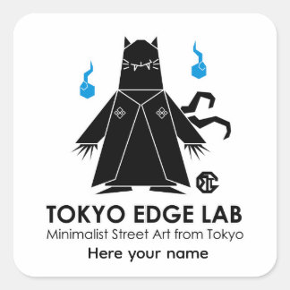 モダン アーバン 日本の 猫又 - Tokyo Edge Lab スクエアシール