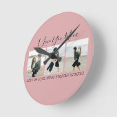 モダン・ア・ラブ・ユー・ママ | 3写真 ラウンド壁時計 (傾斜)