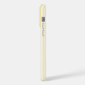モダン イエロー ストライプ 結婚記念日 新婚カップル iPhoneケース (左側面)
