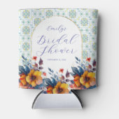 モダン イタリア タイル 青 花柄 クーラー (正面)