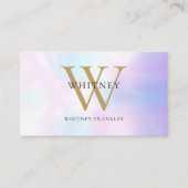 モダン イリデッセント モノグラム プロフェッショナル 名刺 (正面)